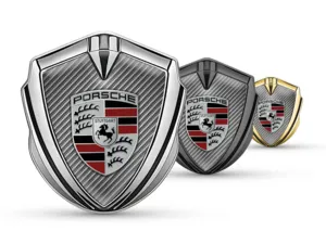 Porsche Insignias de Coche Estilo Max Acabado Metal Robusto